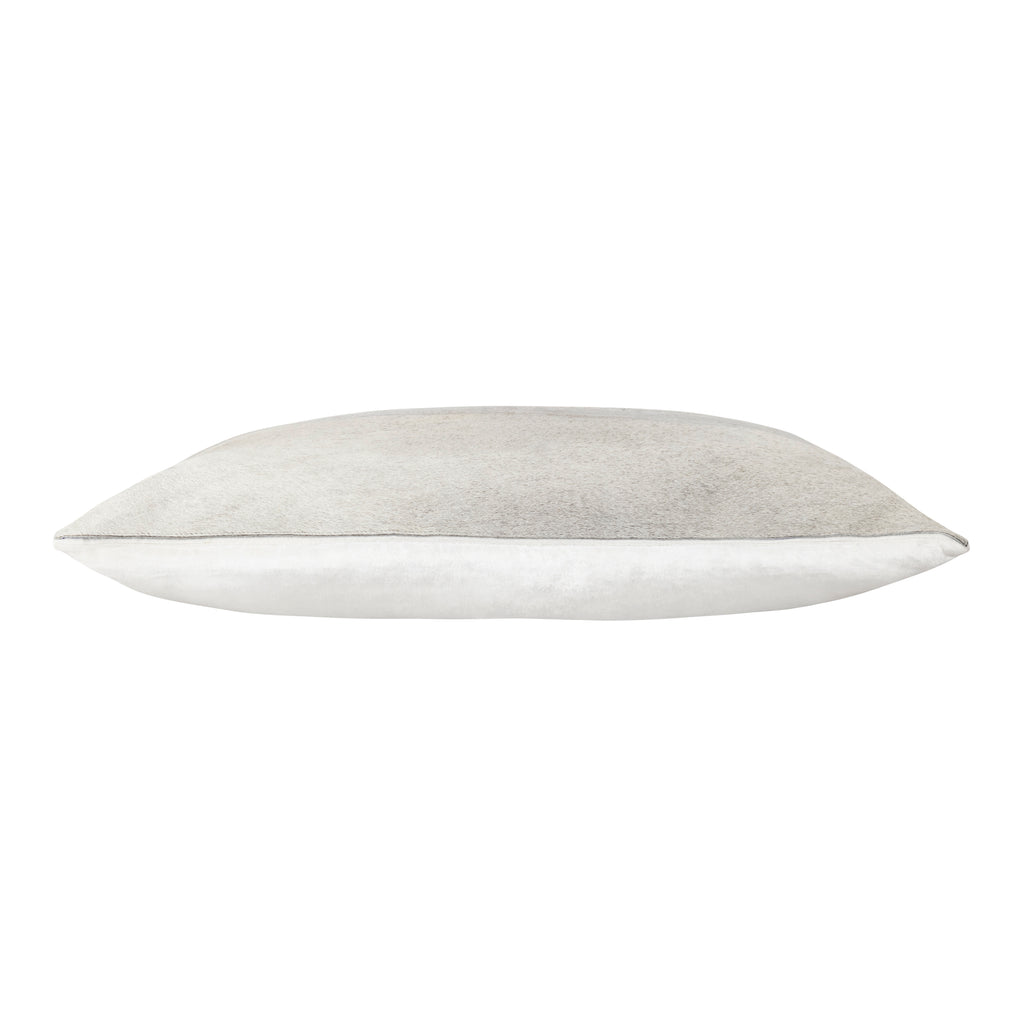 Amai Grey Hairon Hide Velvet Back Pilllow