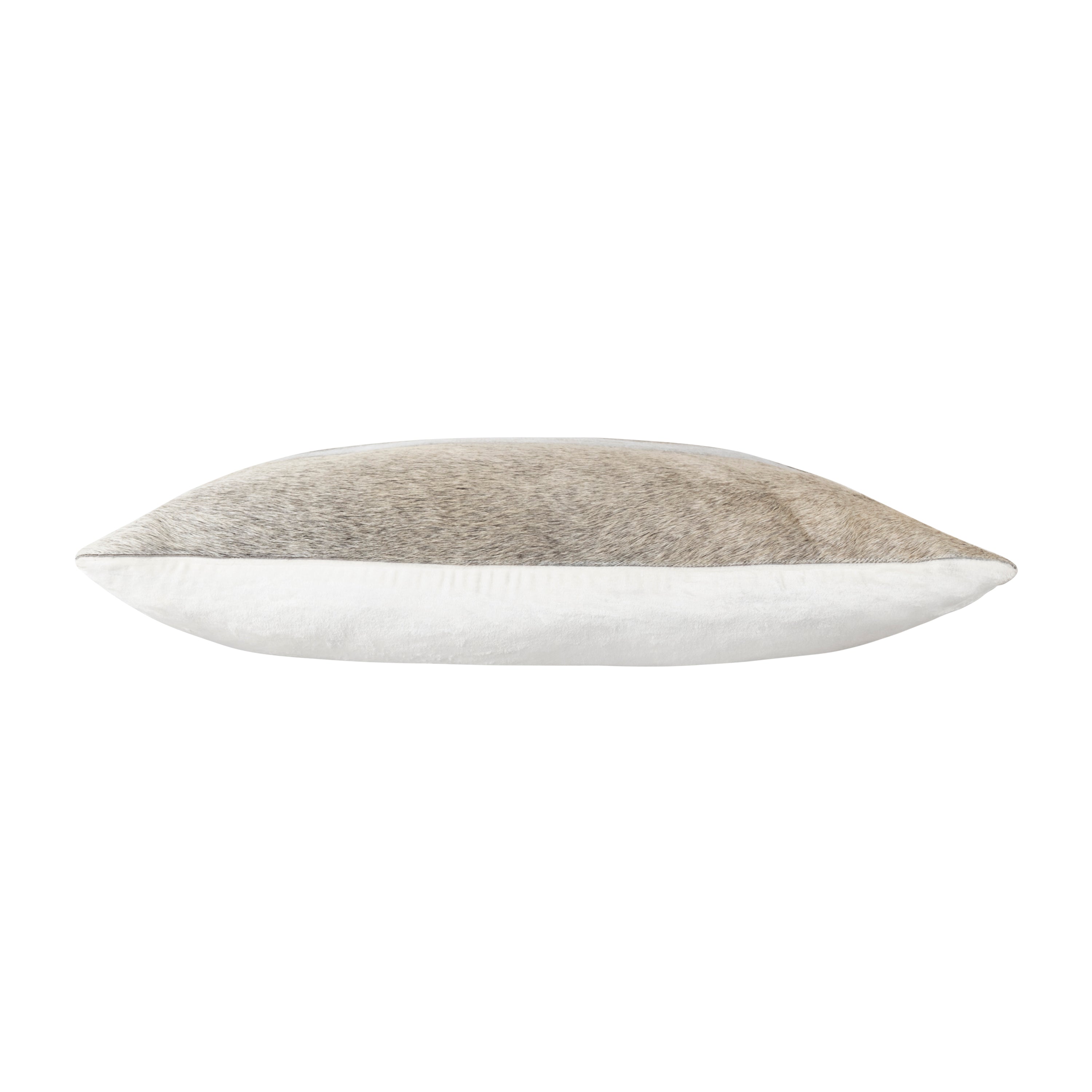 Amai Grey Hairon Hide Velvet Back Pillow