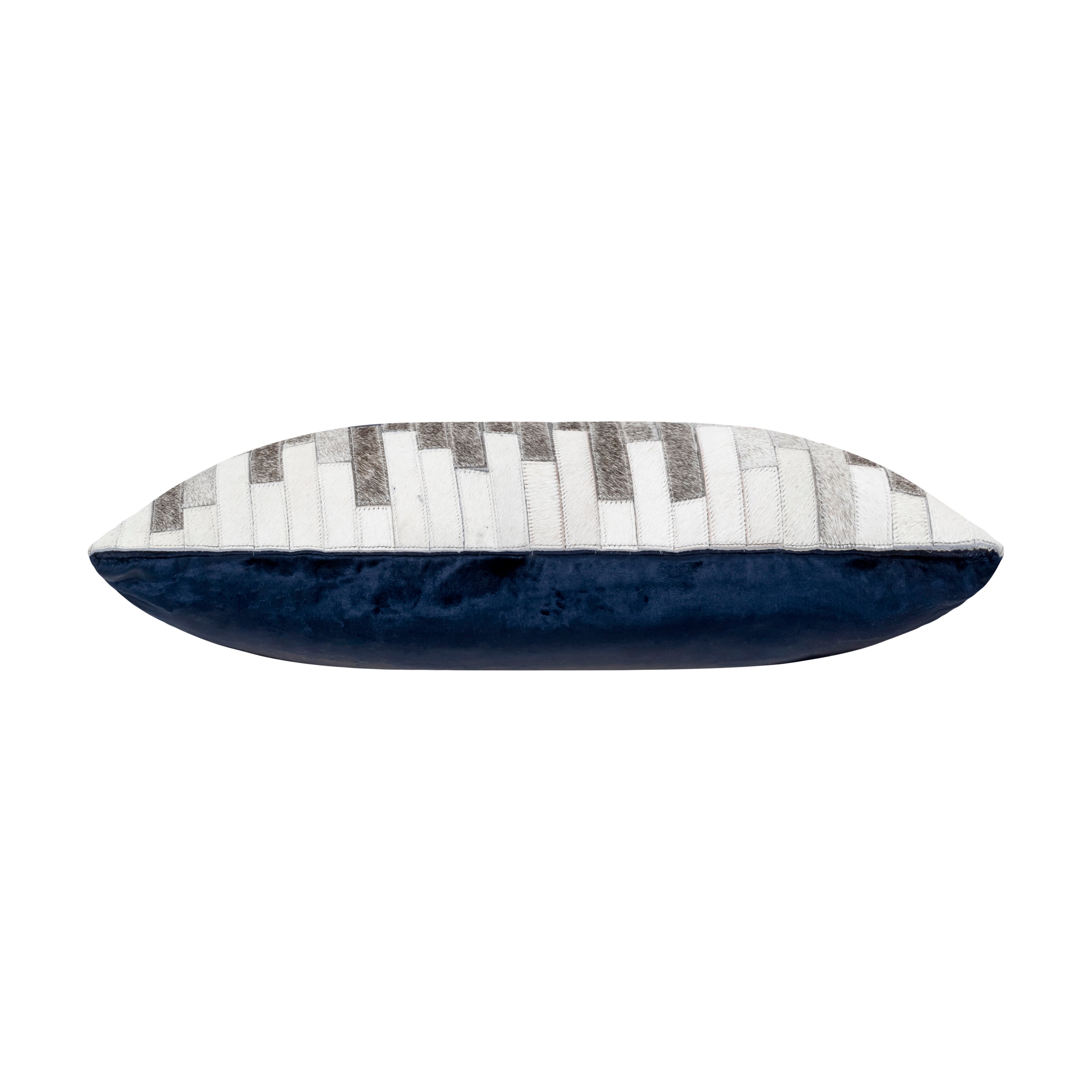 Amalfi Navy Hairon Hide Pillow