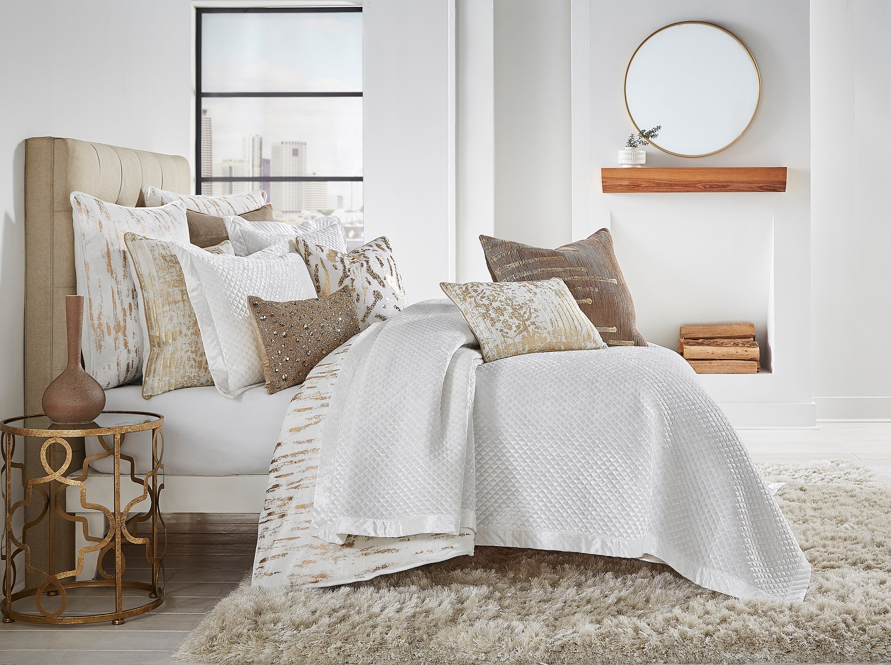 Amani Ivory Quilt Set