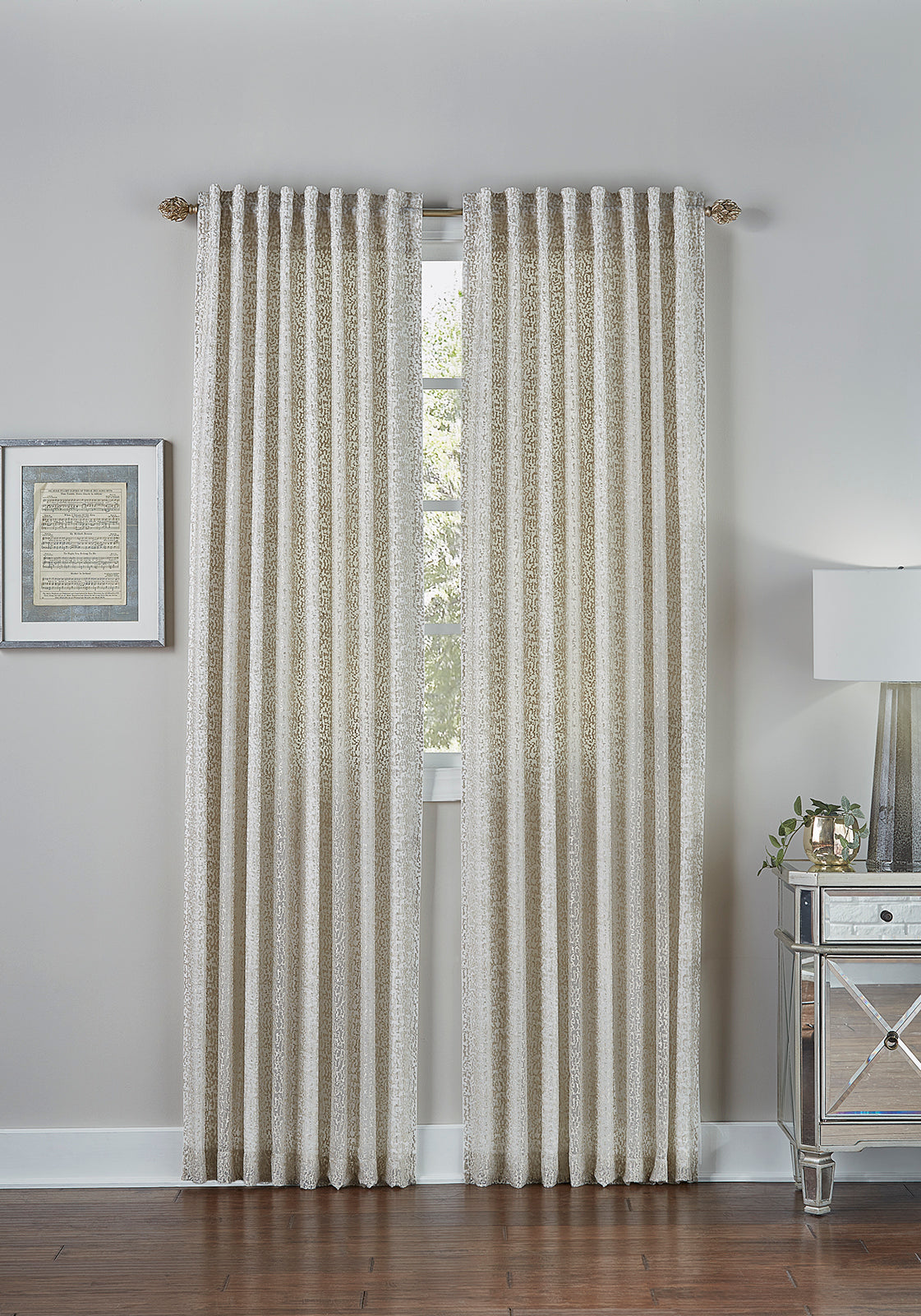 Aria White Sheer Panel