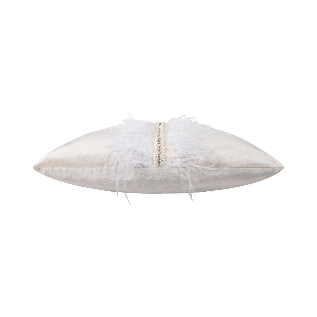 Ava Ivory Velvet Pillow