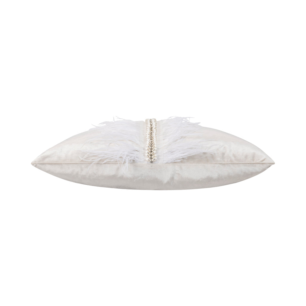 Ava Ivory Velvet Pillow