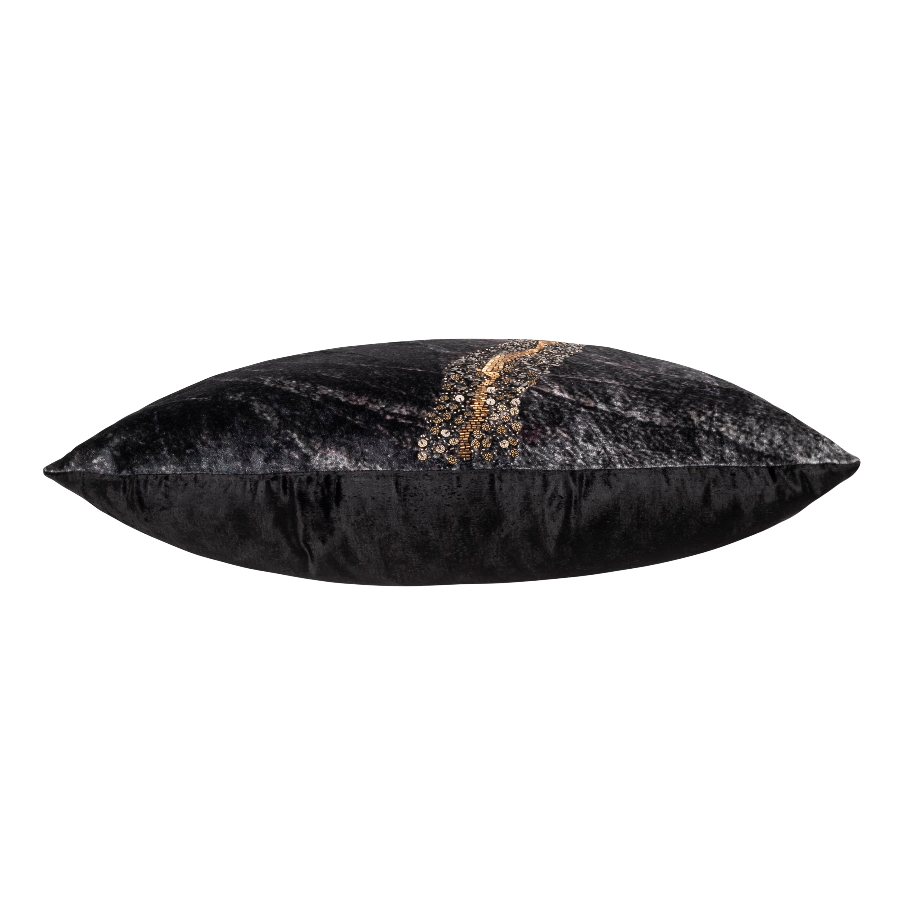 Bella Charcoal Gold Digital Pillow