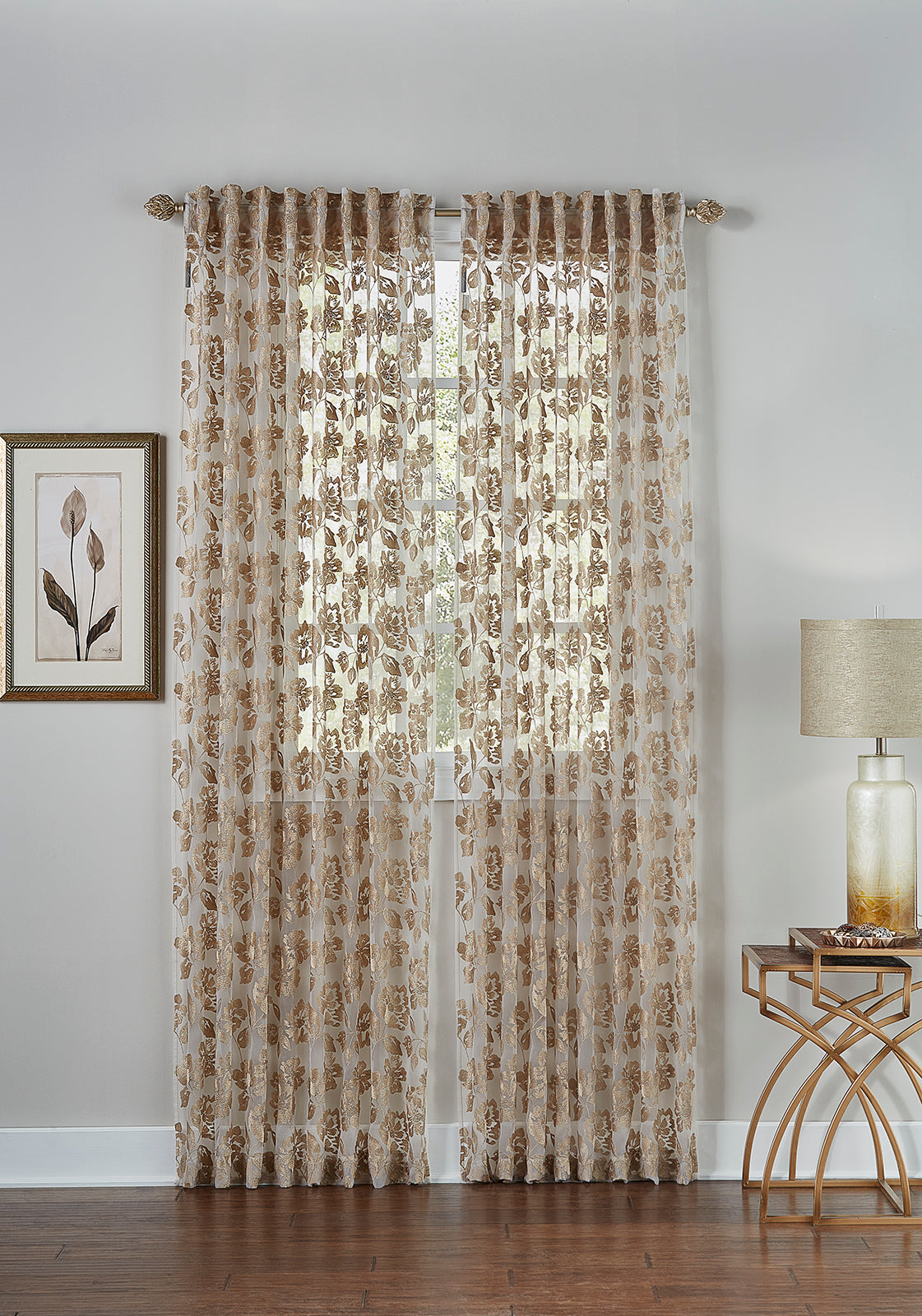 Bella White Sheer Panel