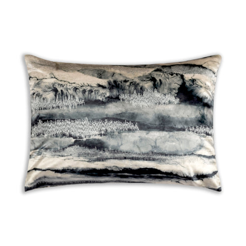Capri Charcoal Velvet Pillow