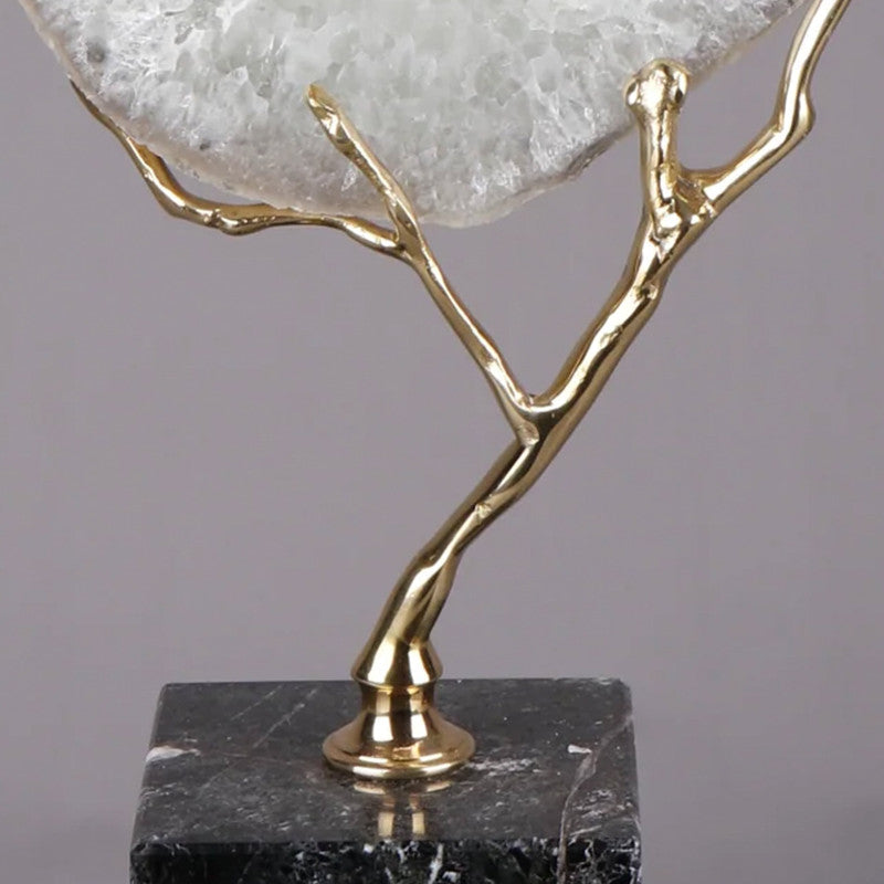 Home Decor Amber Geode Ornament