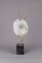 Home Decor Amber Geode Ornament