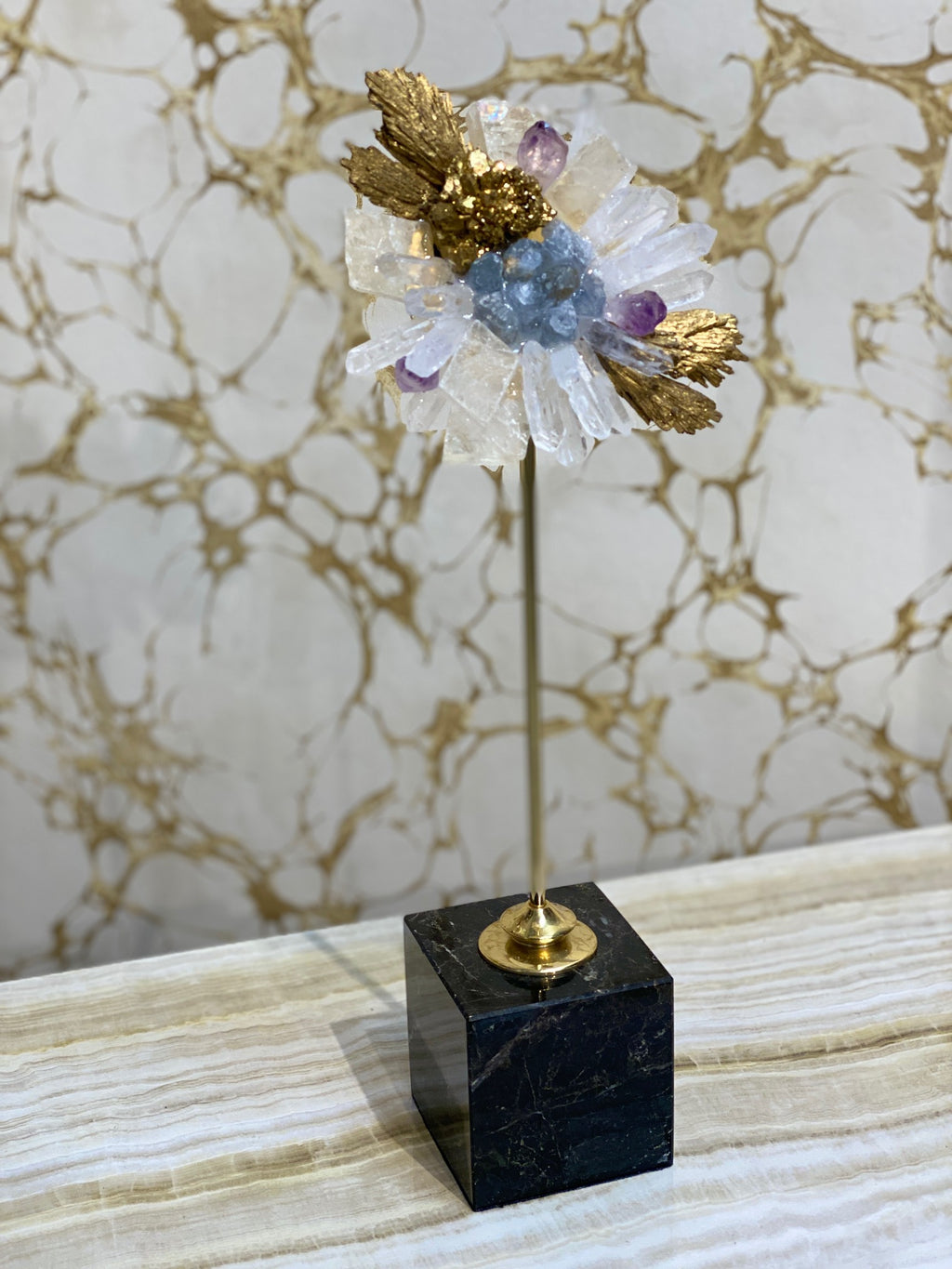 Home Decor Ella Stone And Gem Ornament - Medium