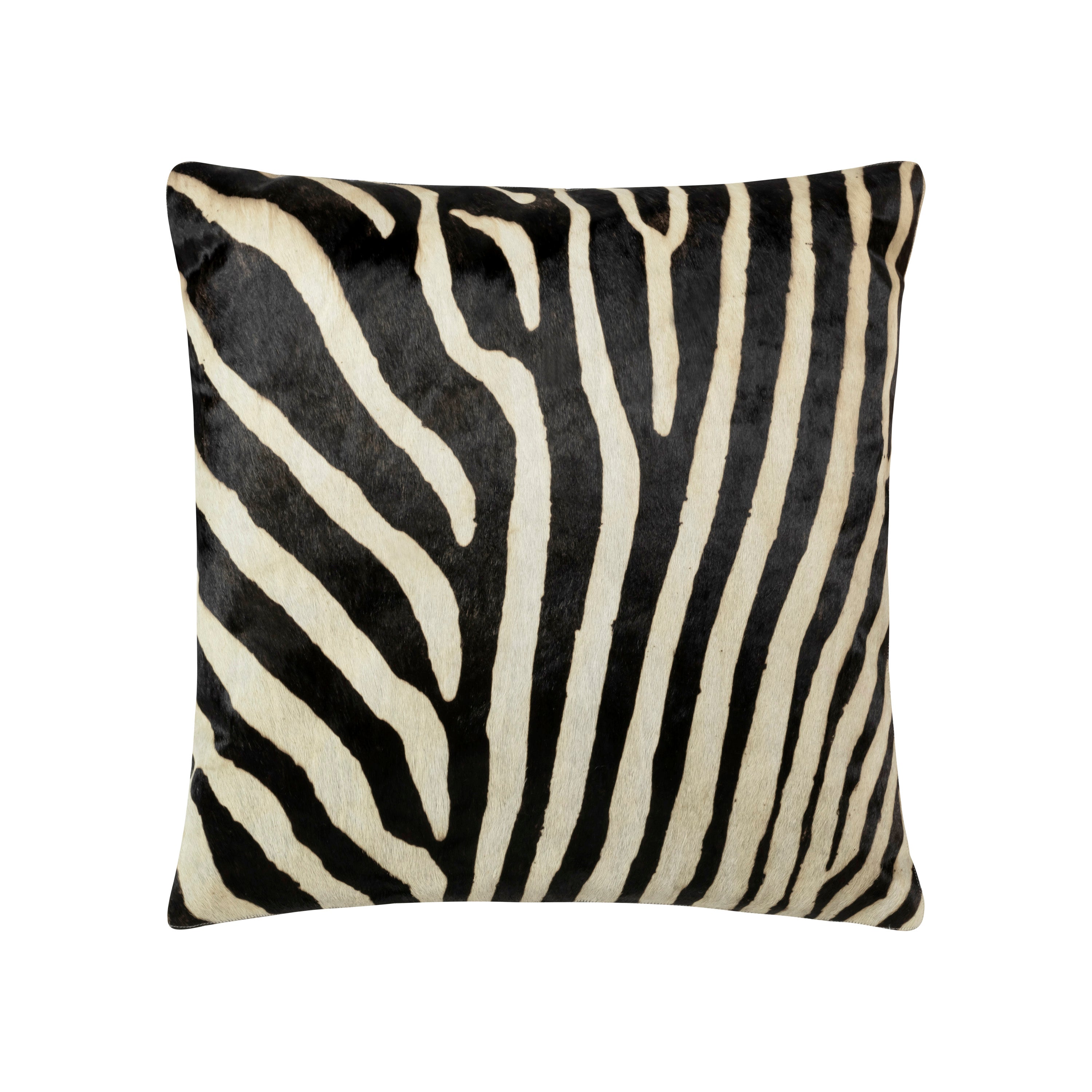 Denver Zebra Printed Genuine Hairon Hide Pillow