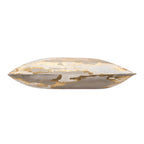 Fawn Grey Brocade And Gold Foil Pillow