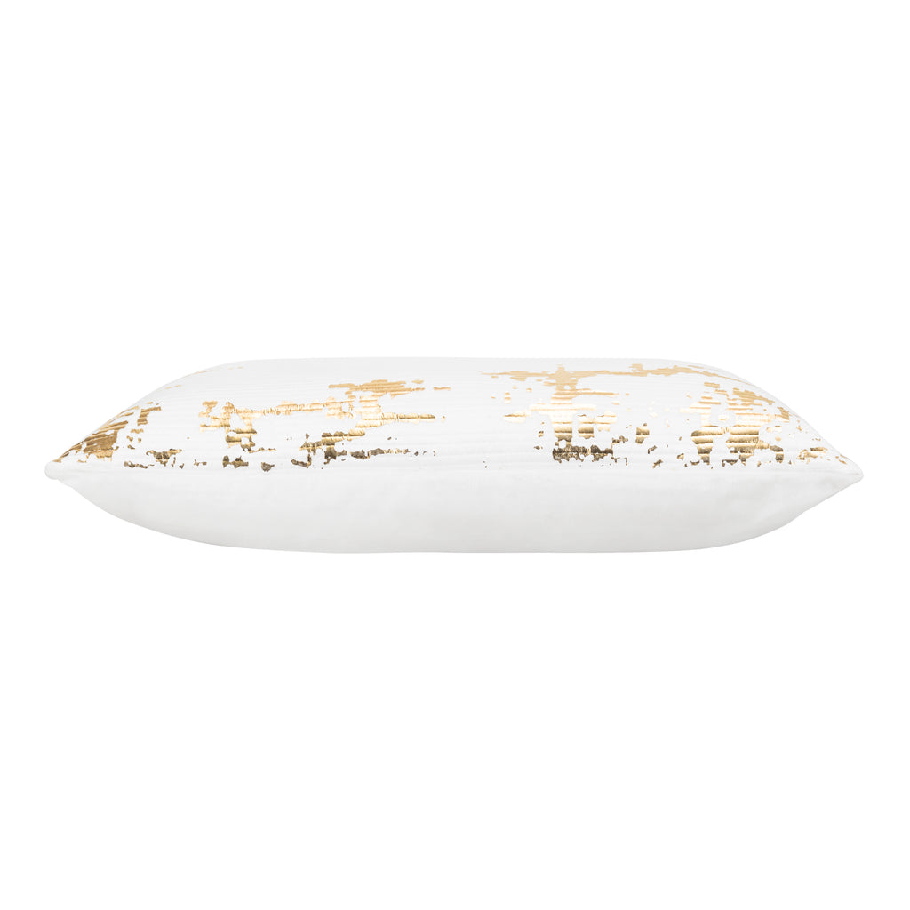 Inspire Me! Home Decor Asra White and Gold Pillow