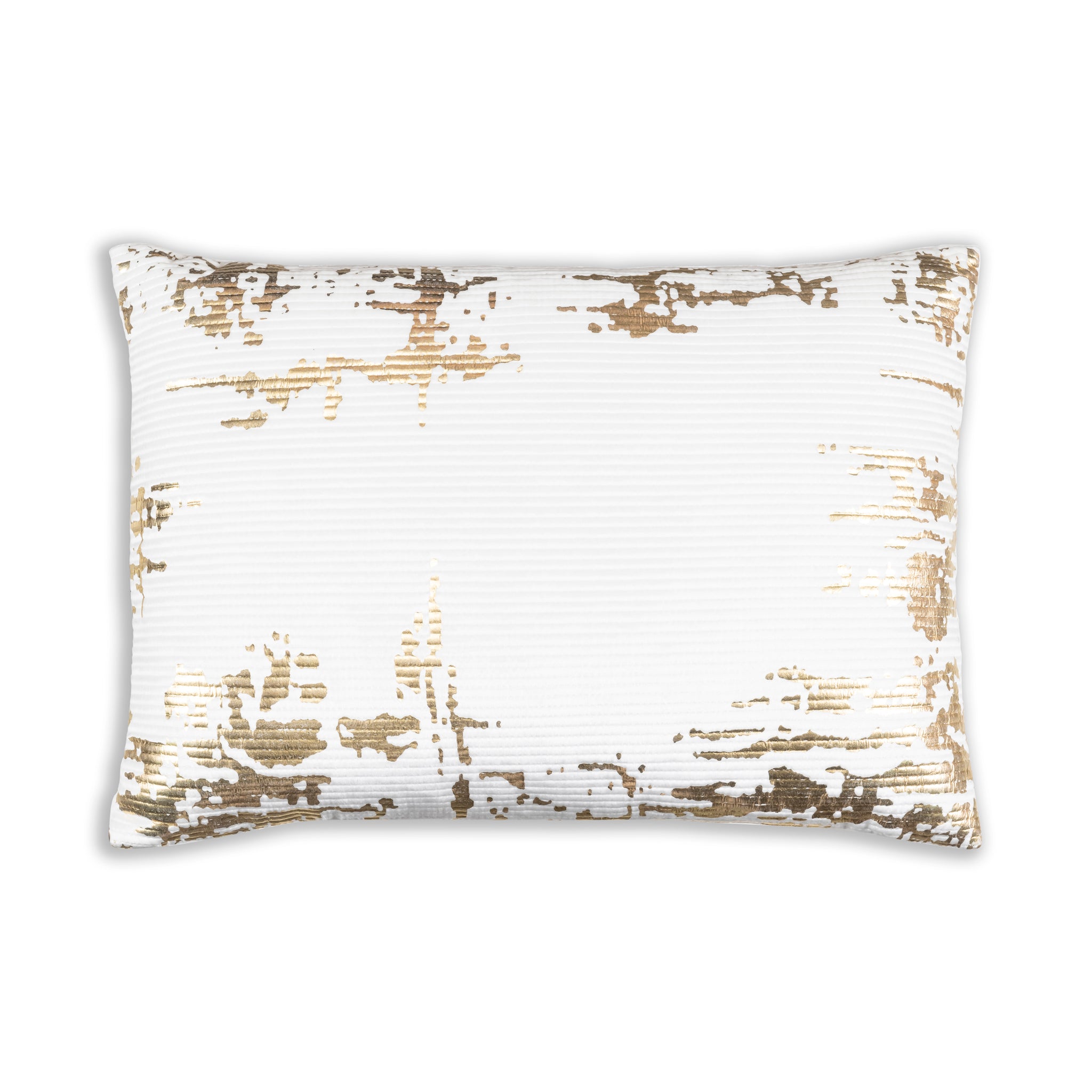 White and gold couch fashion pillows