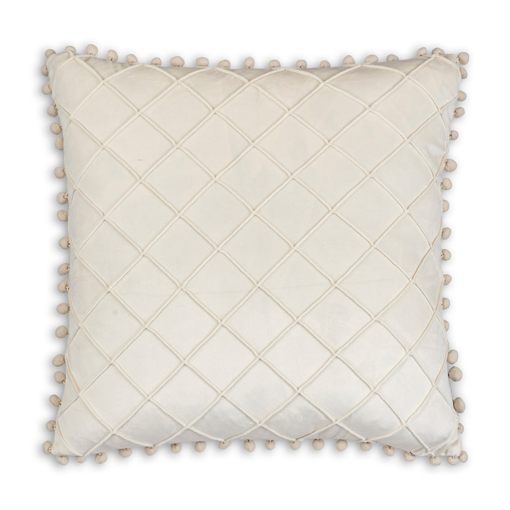 Inspire Me! Home Decor Diamond Beige Pillow