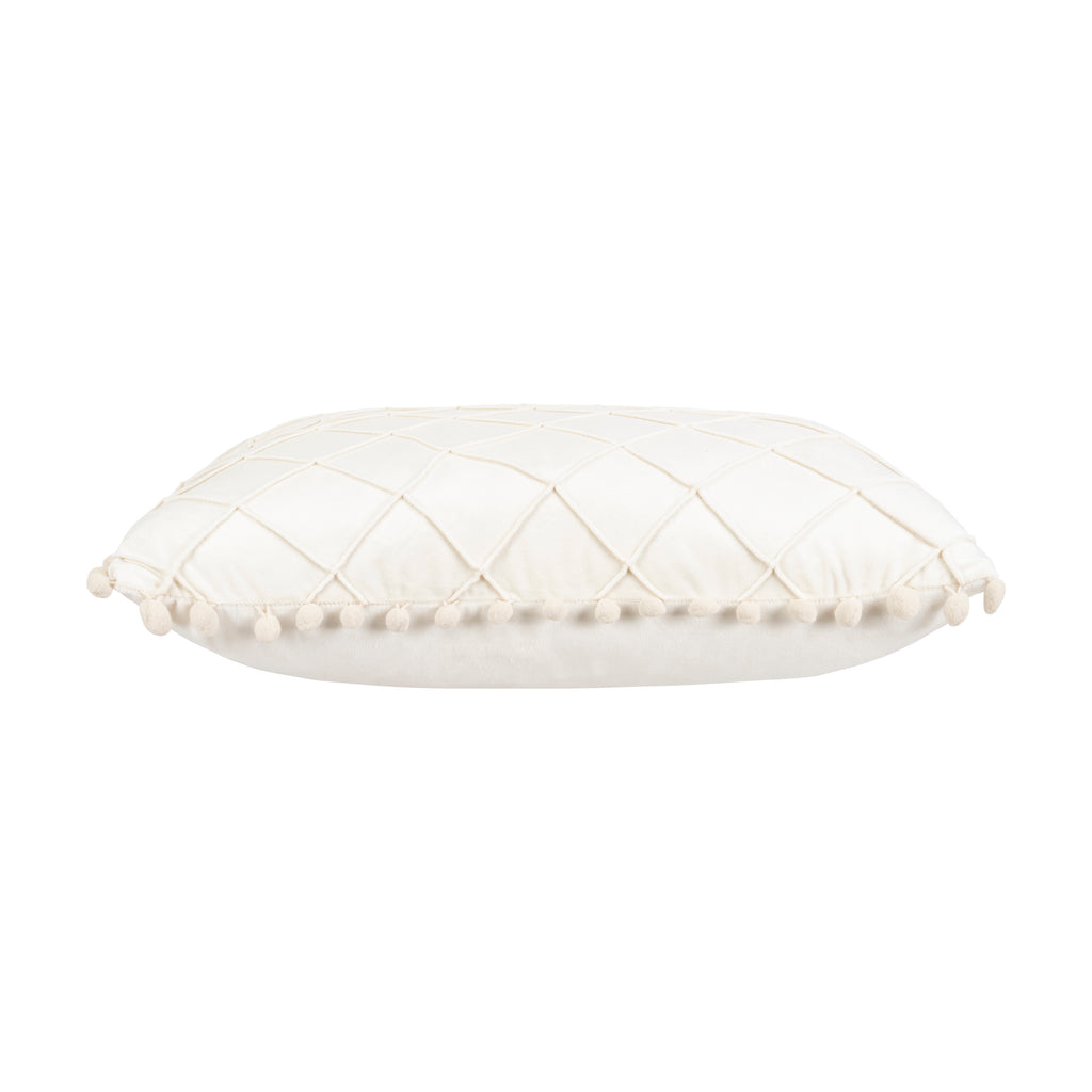 Inspire Me! Home Decor Diamond Beige Pillow