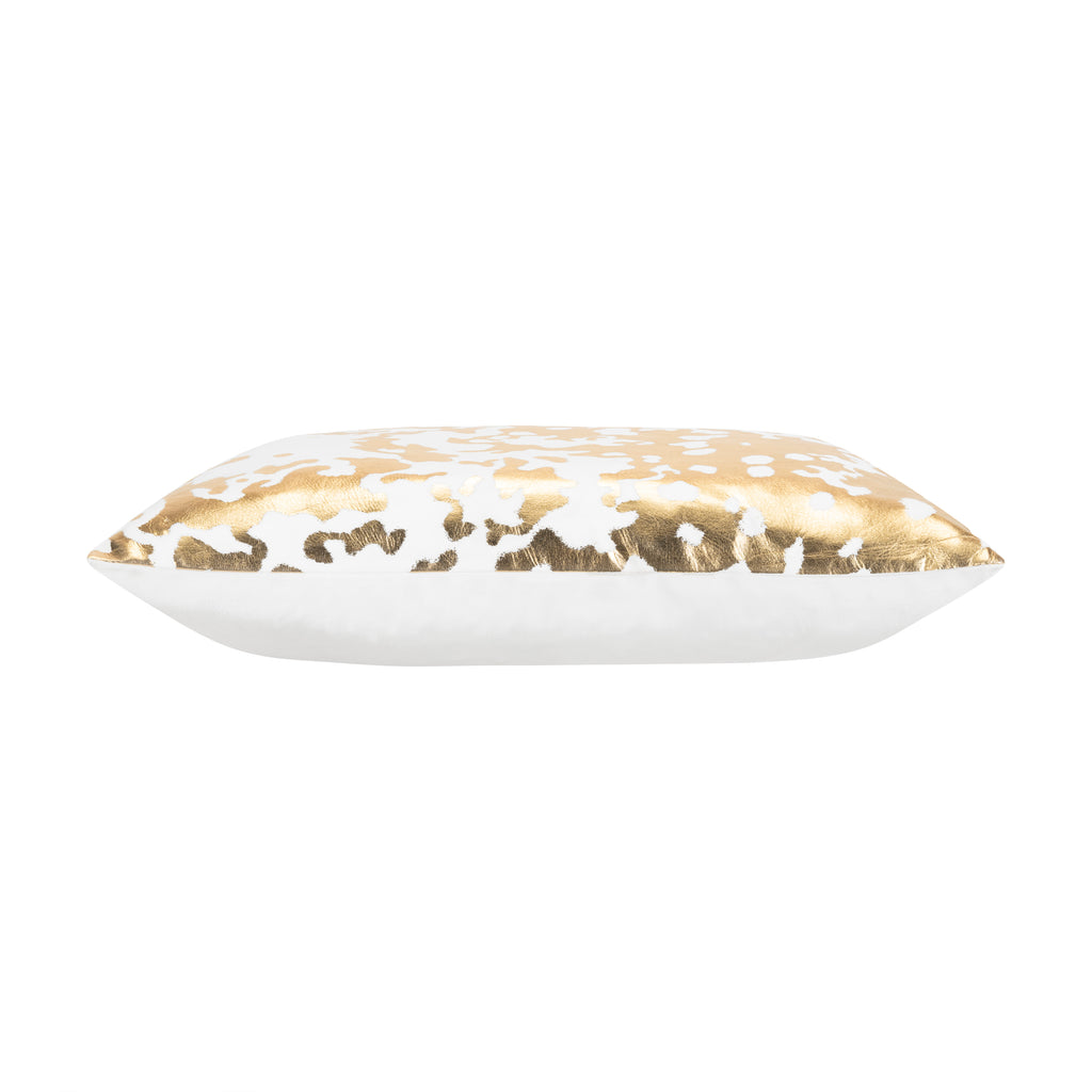 Inspire Me! Home Decor Elise Ivory Gold Lumbar Pillow