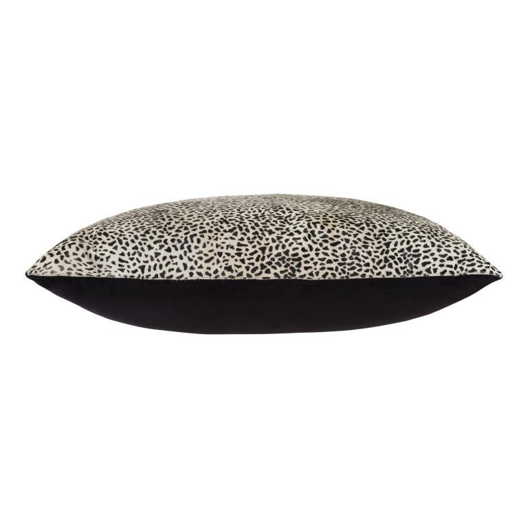 Hudson Animal Print Black Velvet Pillow