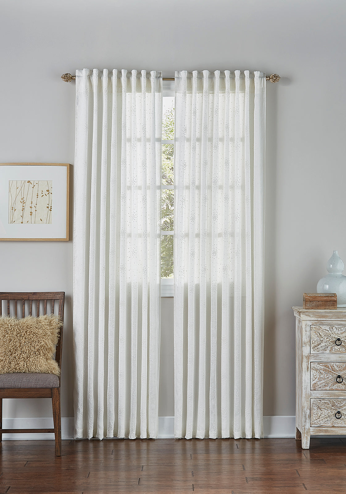 Iris Ivory Linen Panel