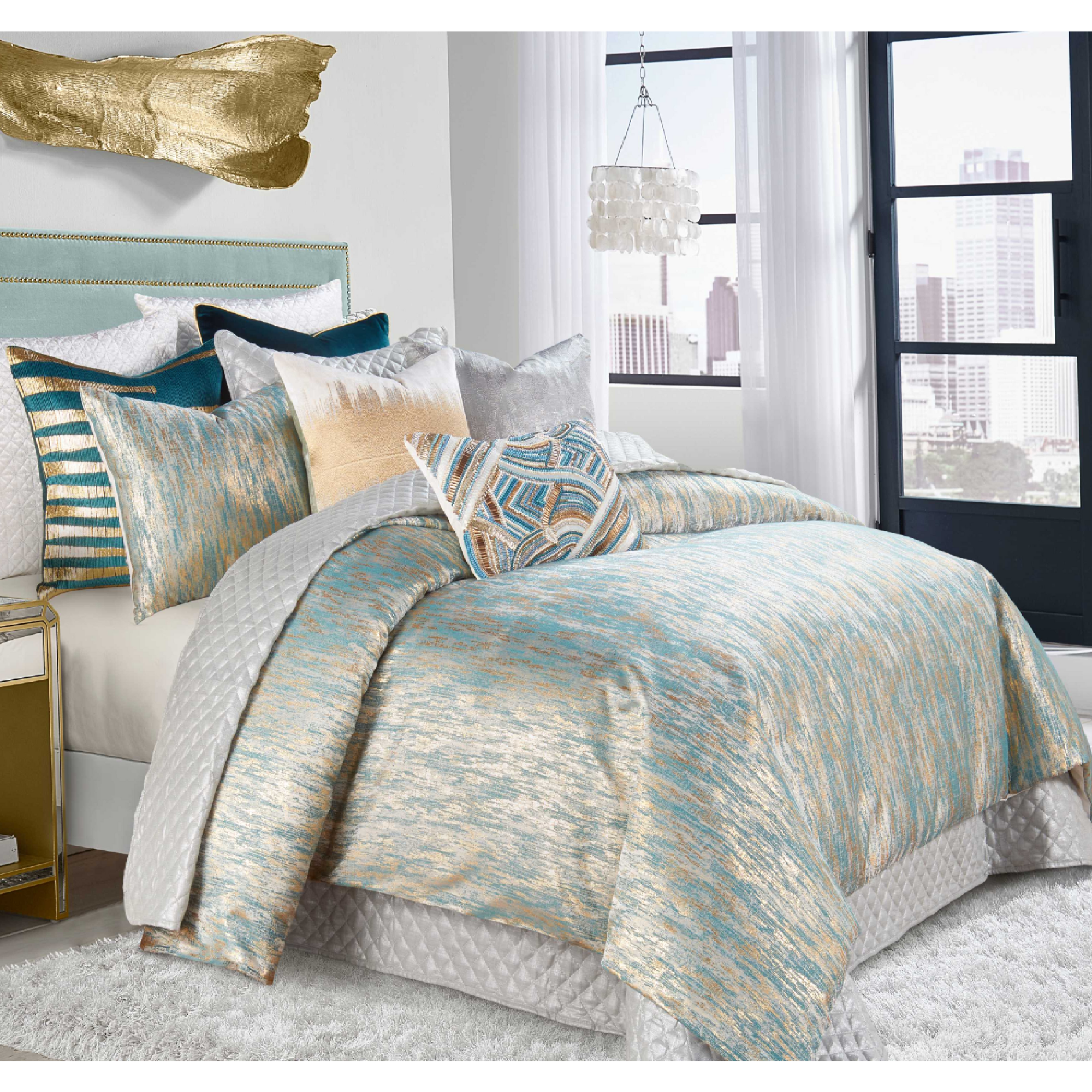 Jade Teal Gold Duvet