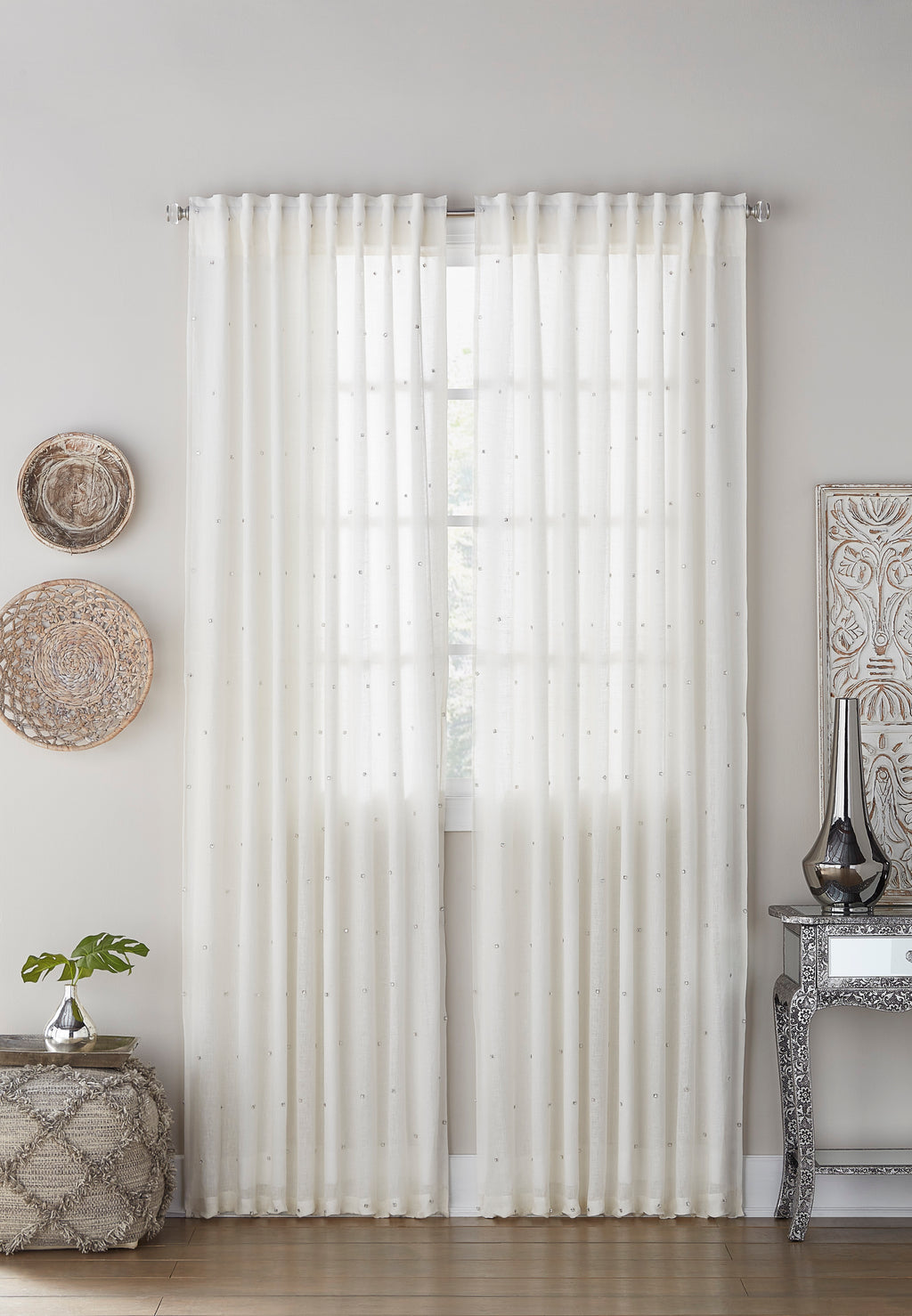 Jewel Ivory Linen Panel