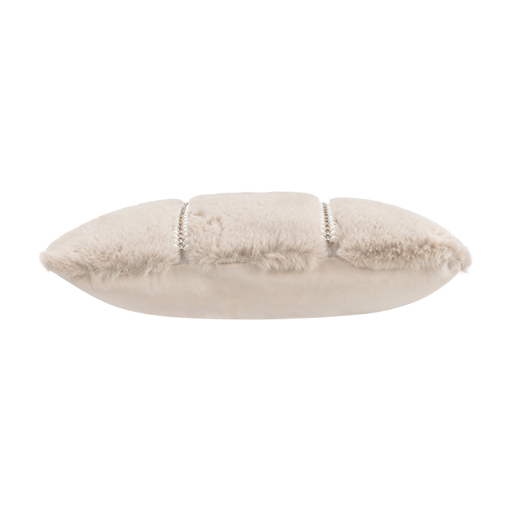 Lux Beige Fur Pillow