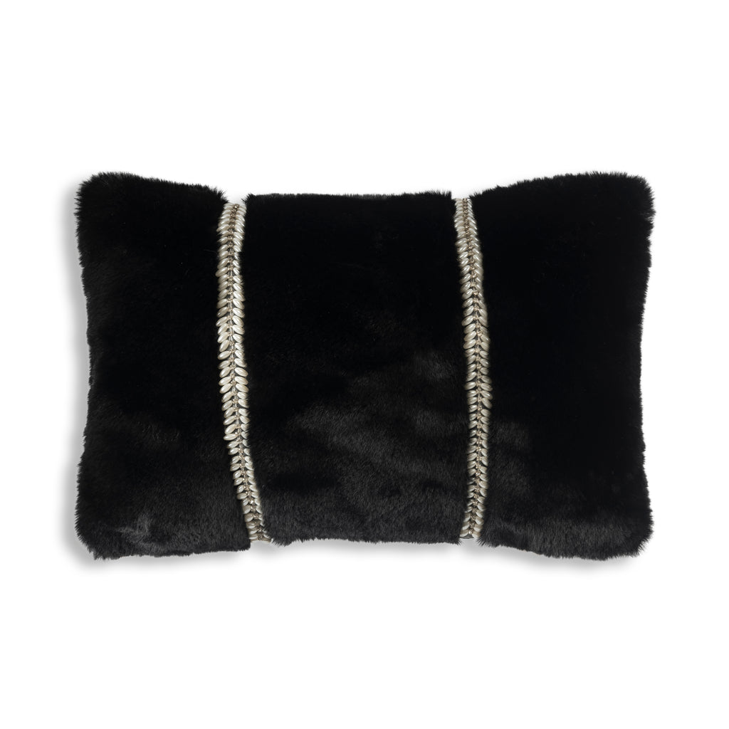 Lux Black Fur Pillow