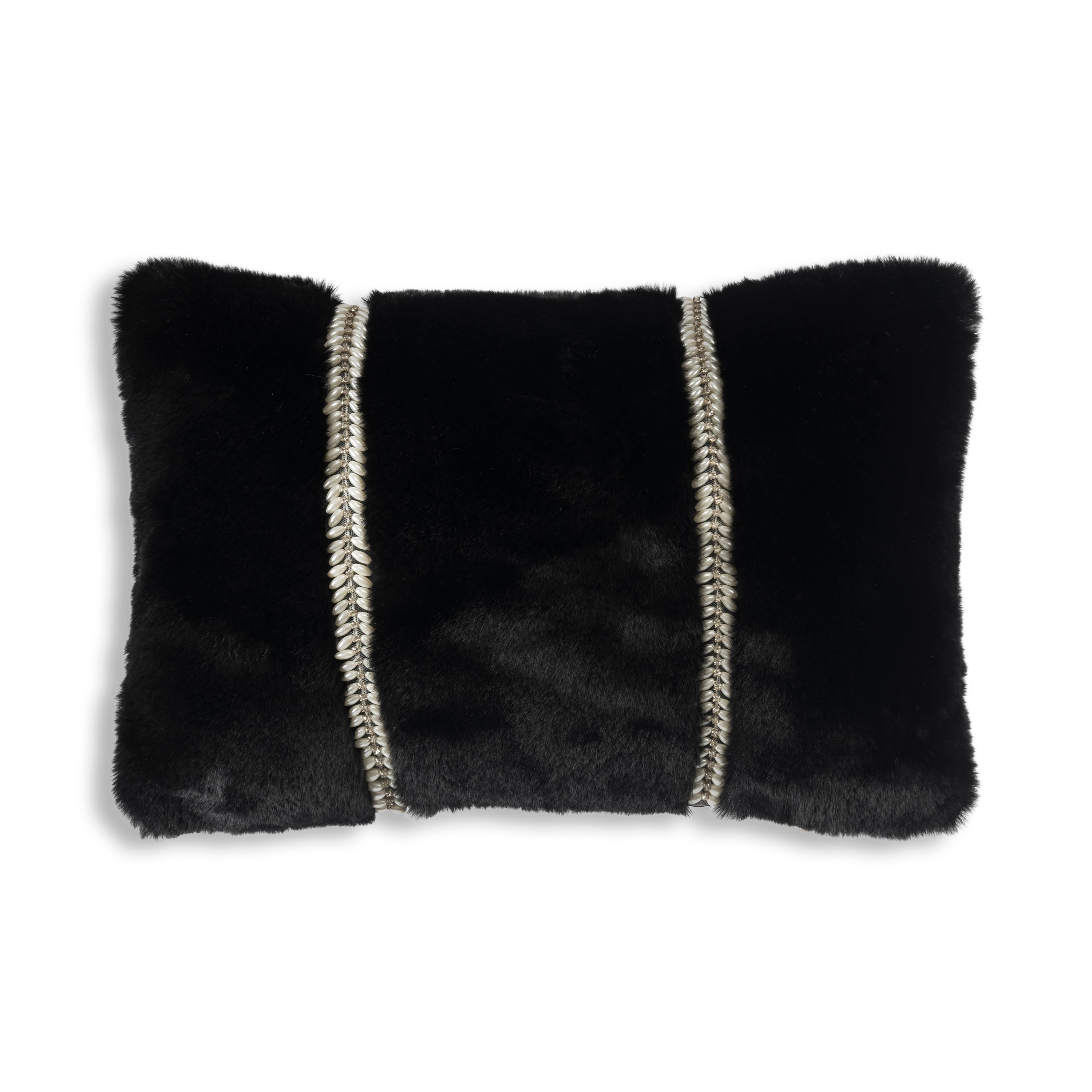 Lux Black Fur Pillow