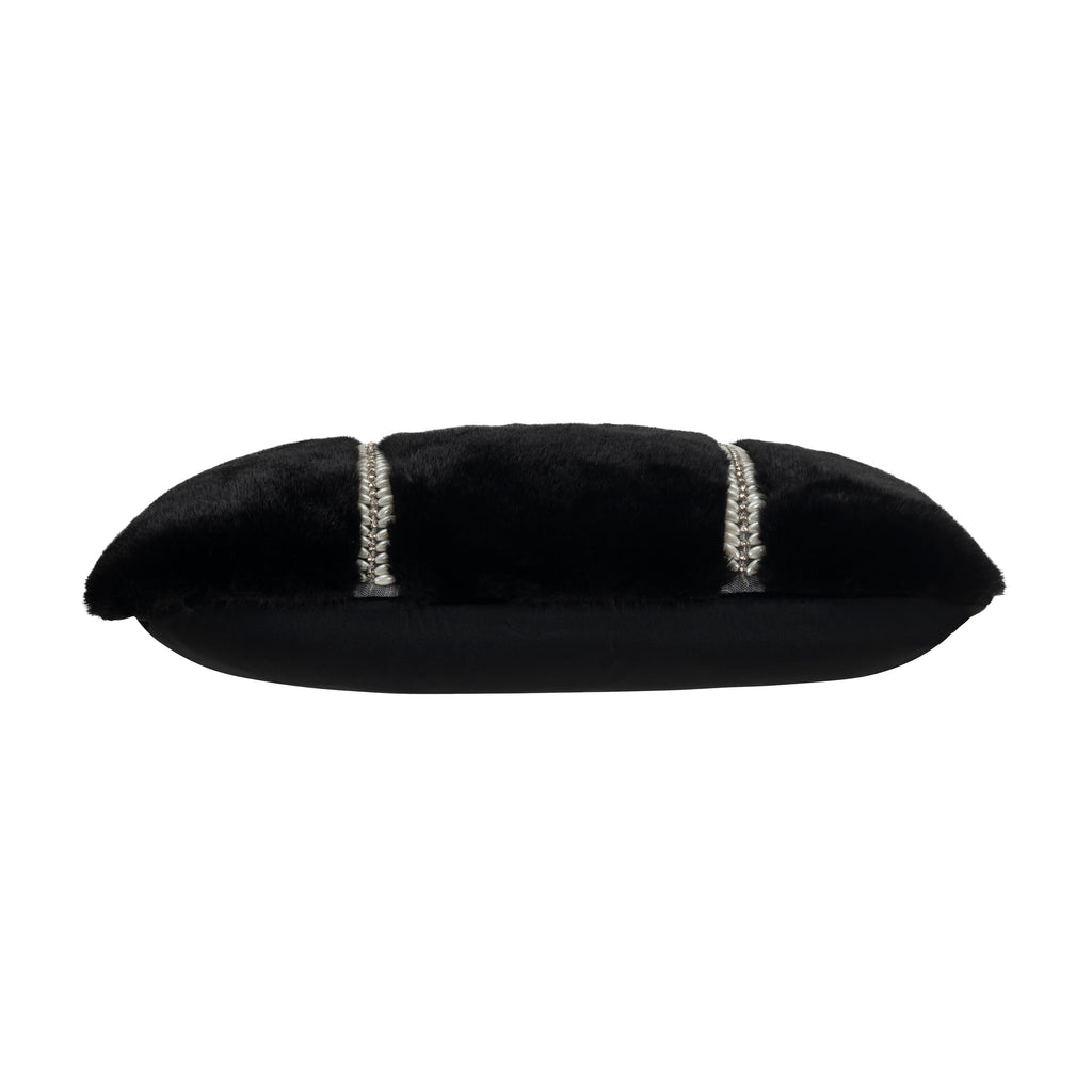 Lux Black Fur Pillow