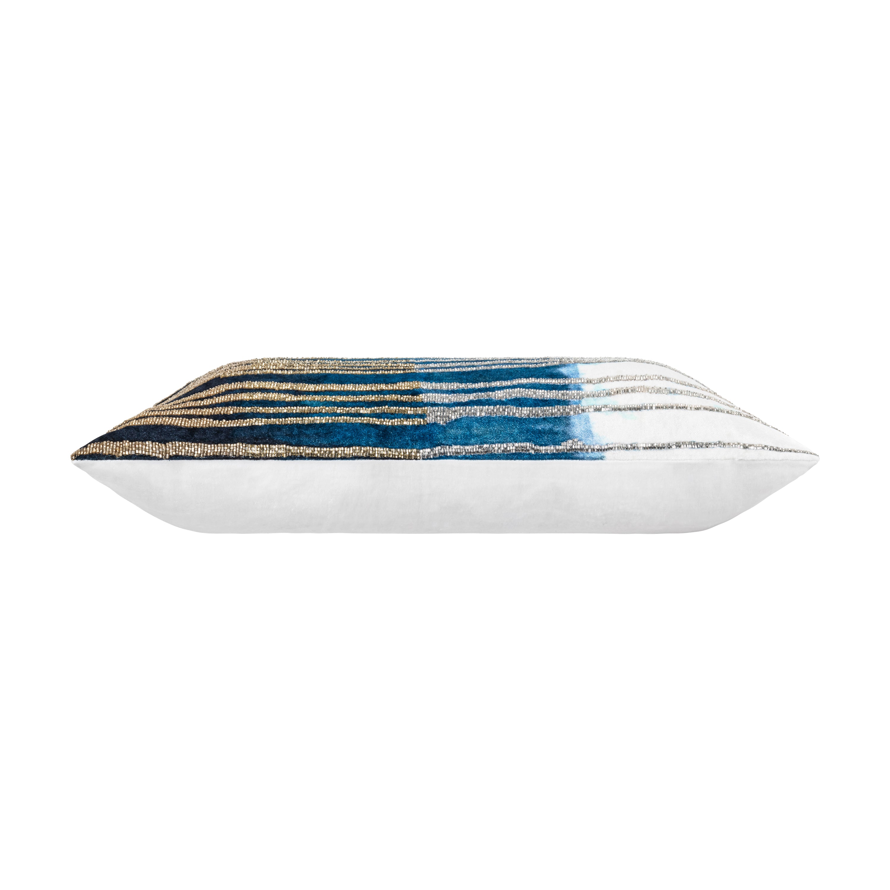 Maia Blue Embroidered Pillow