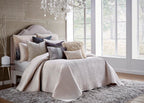 Maya Beige And Silver Quilt Set