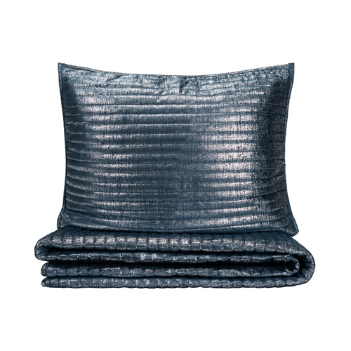 Maya Navy And Silver Quilt Set