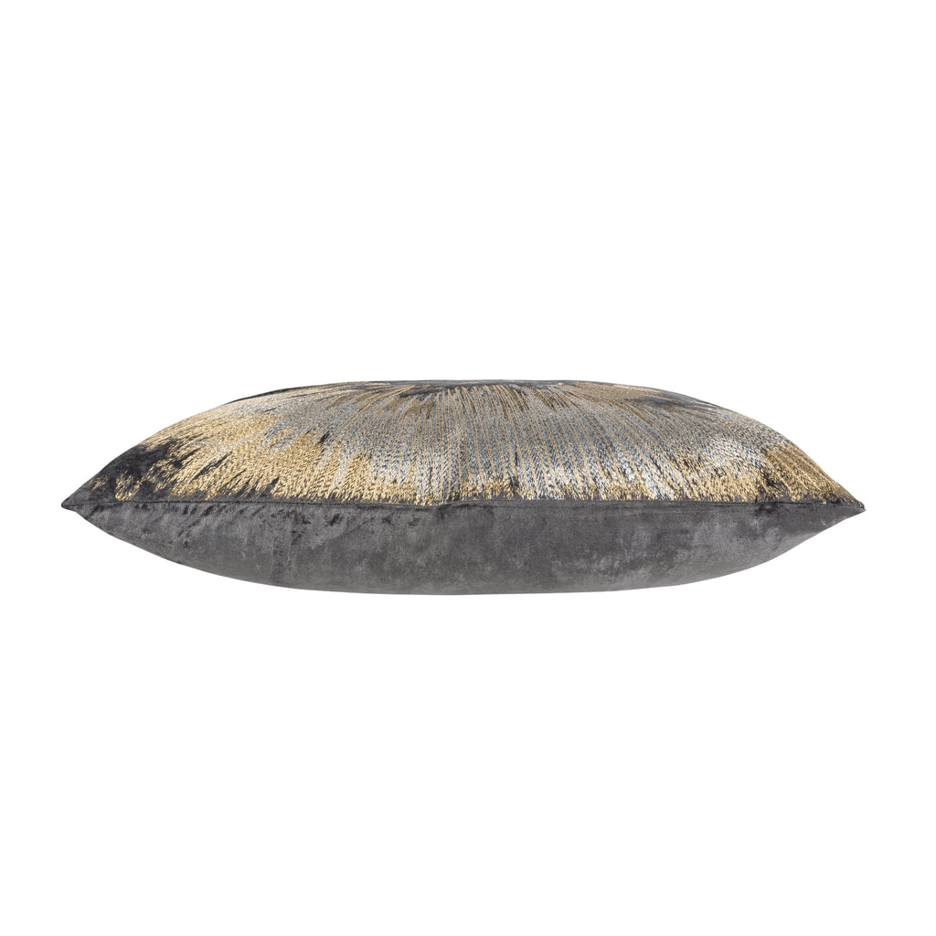 Mira Starburst Charcoal Velvet Pillow