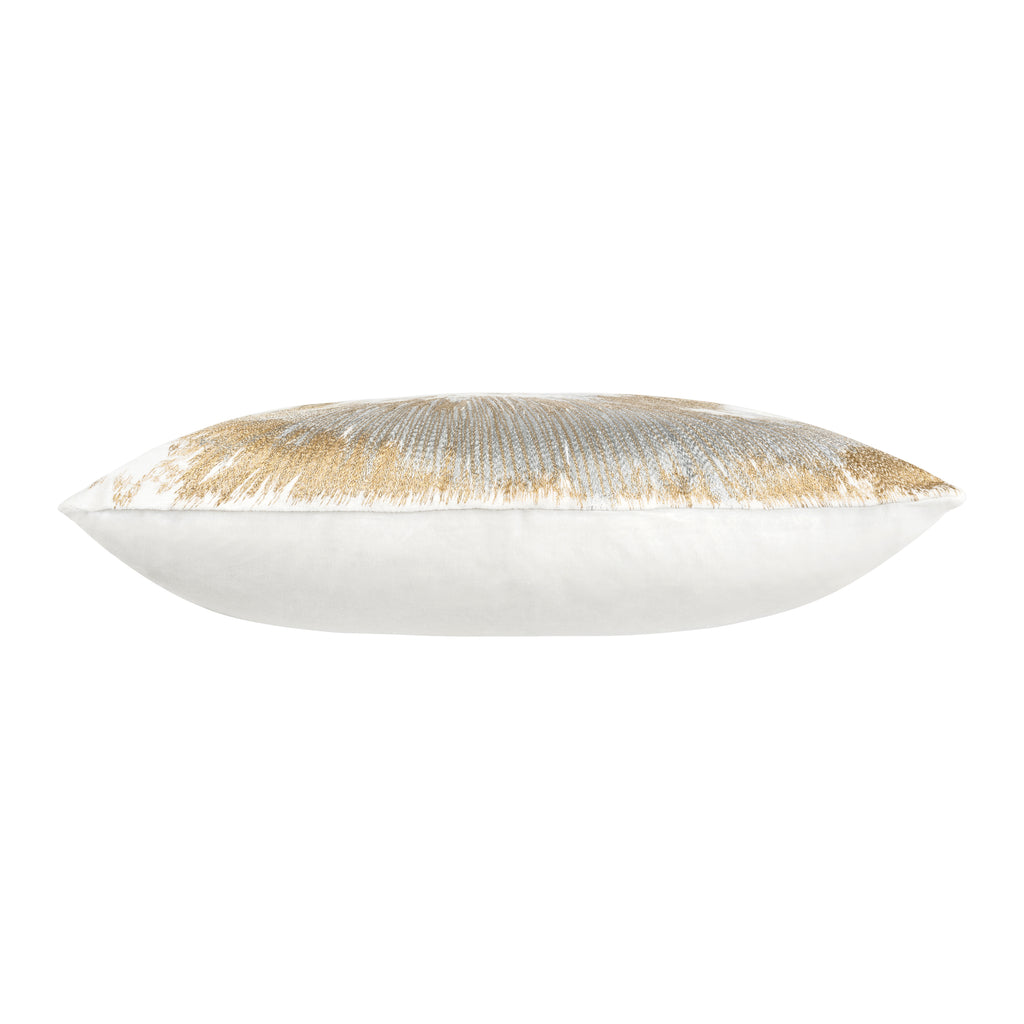 Mira Starburst Ivory Velvet Pillow
