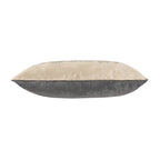 Mira Beige Charcoal Velvet Pillow