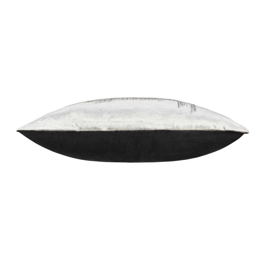 Mira Grey Silver Velvet Pillow