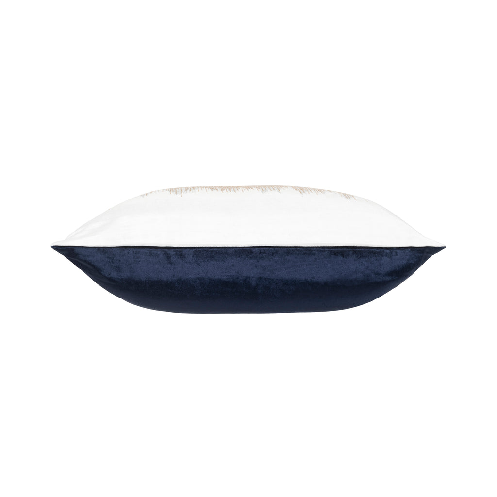 Mira Ivory Navy Velvet Pillow