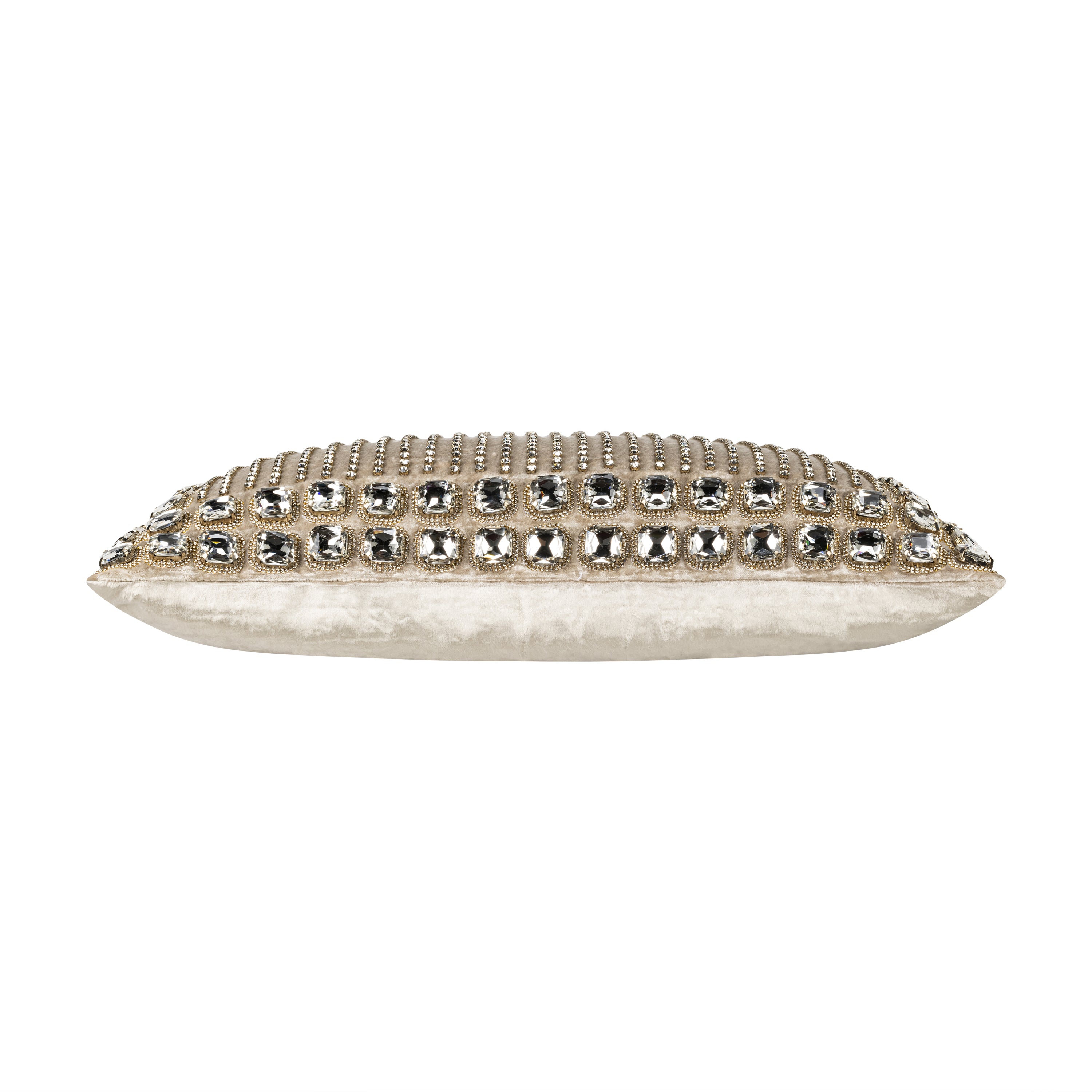 Sam + Misti Adriana Bedazzled Crystal Caramel Pillow