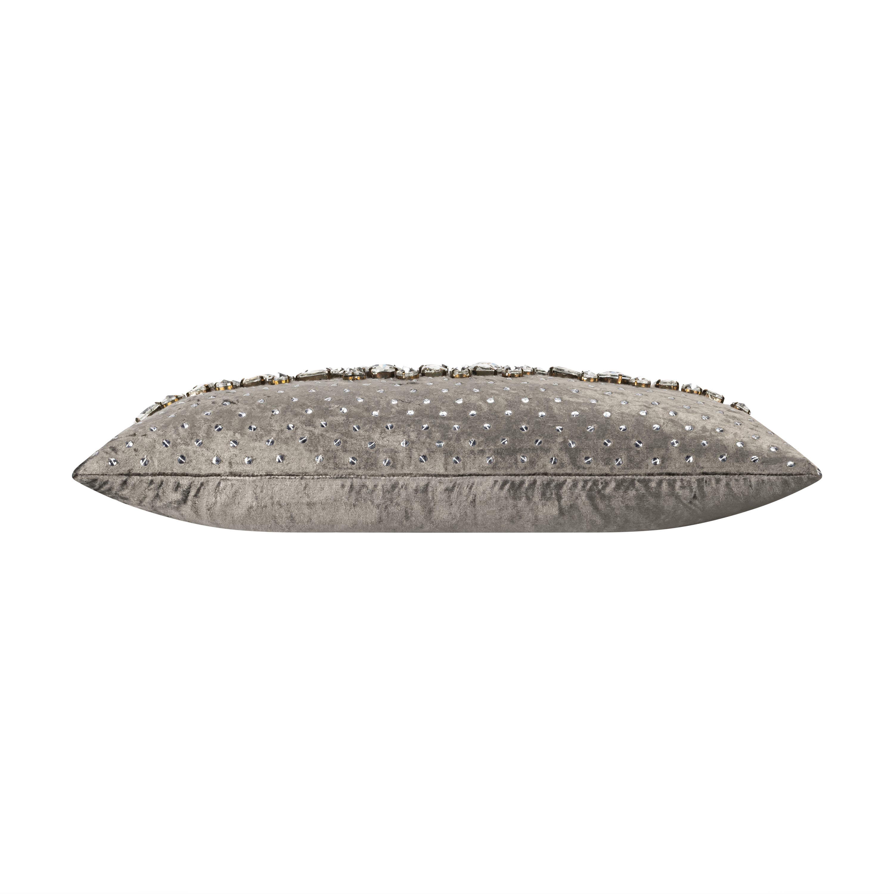 Lola Bedazzled Crystal Steel Lumbar Pillow
