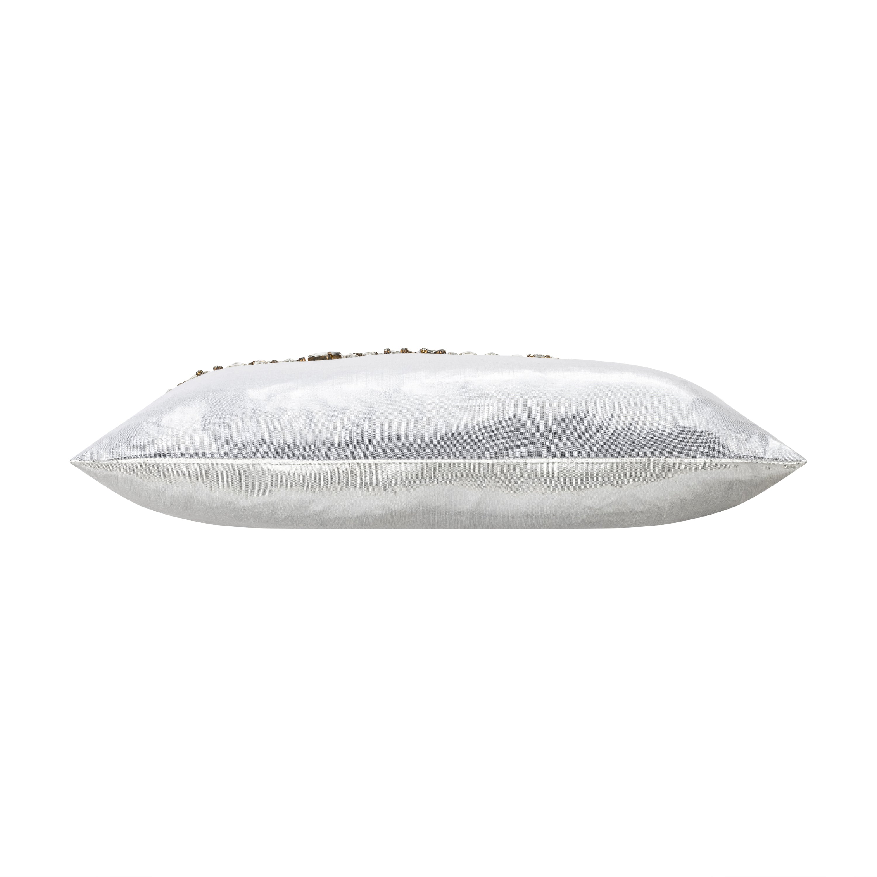 Lucy Bedazzled Crystal Silver Pillow