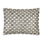 Sophie Bedazzled Crystal Silver Lumbar Pillow