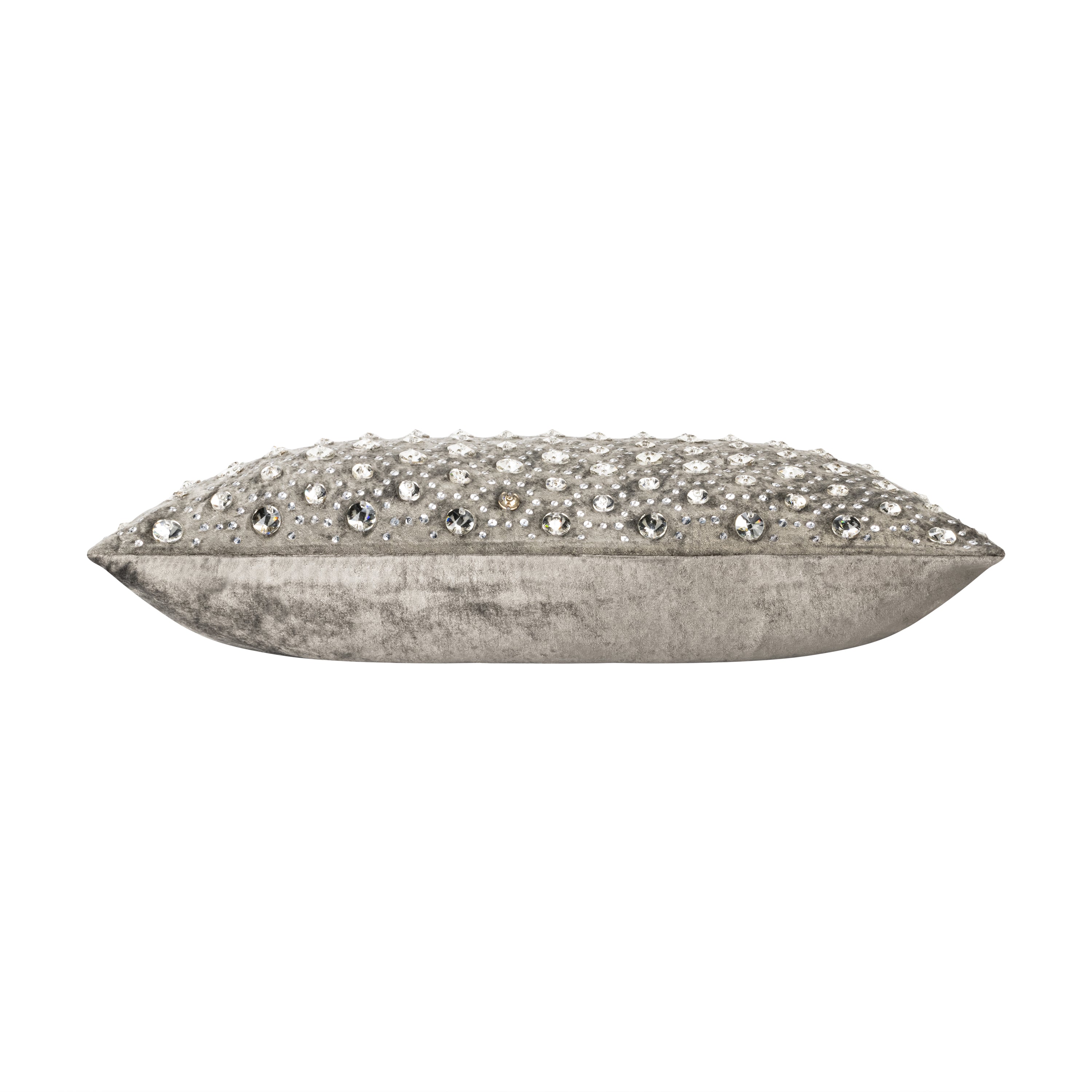 Violette Bedazzled Crystal Steel Lumbar Pillow