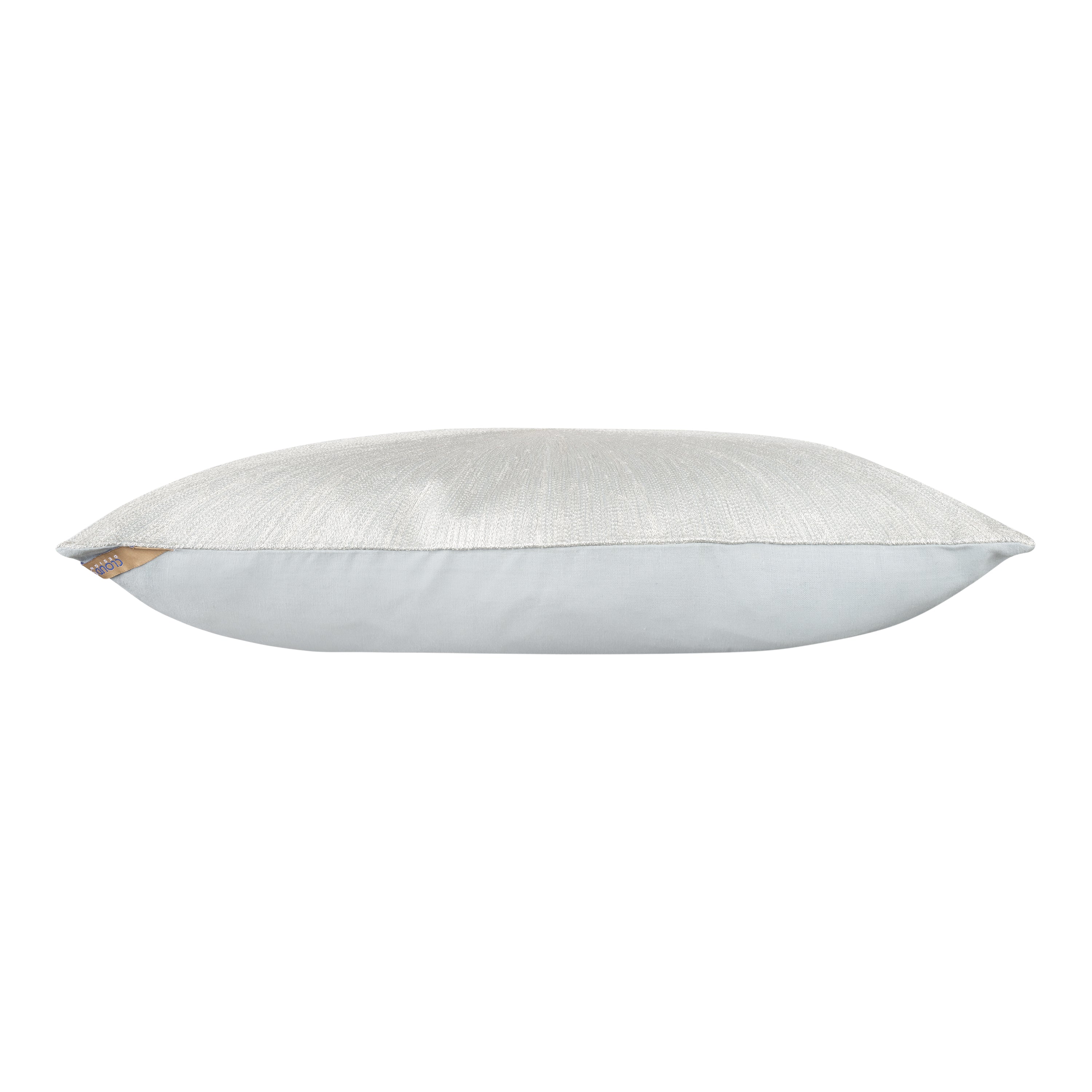 Nim Aqua Silver Linen Pillow