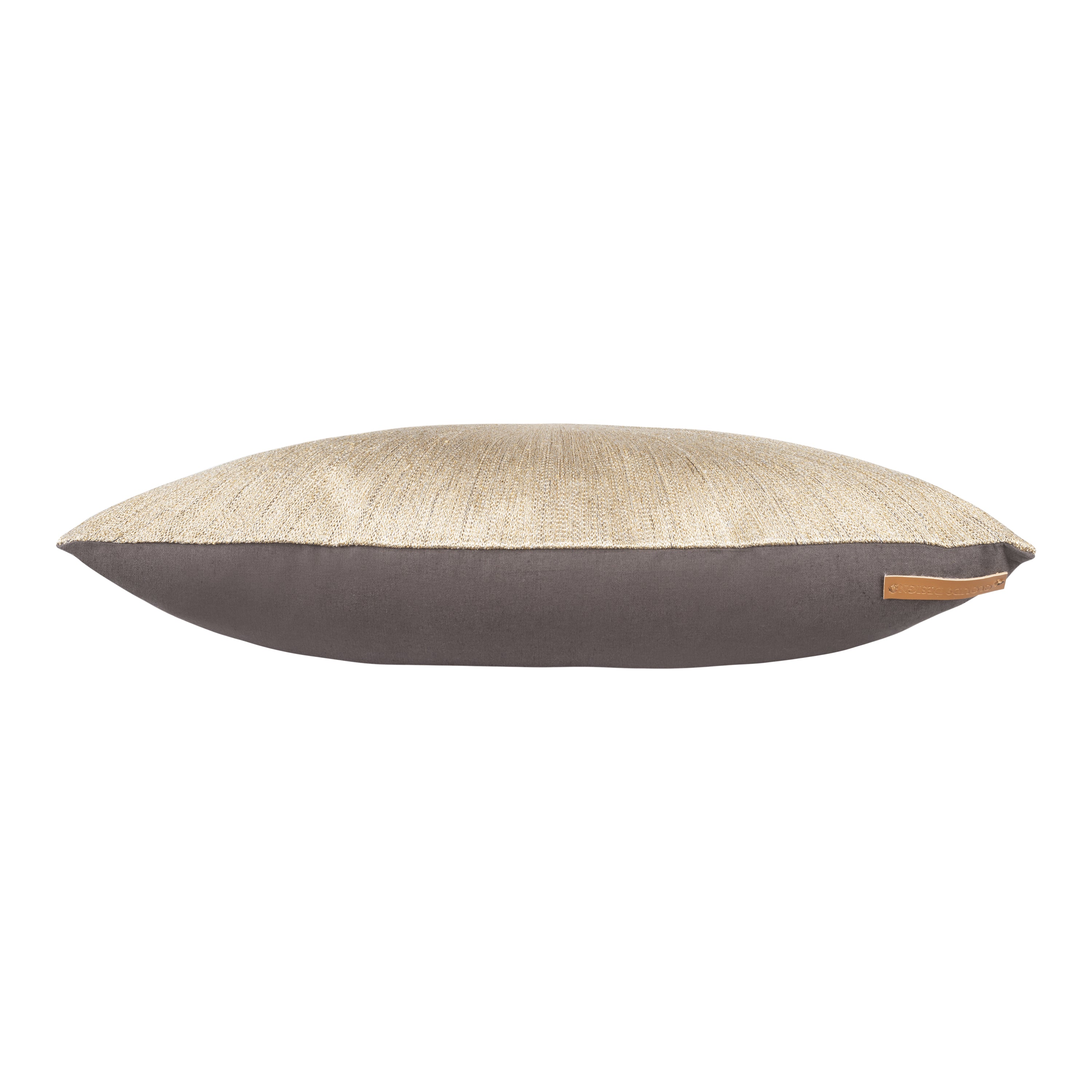 Nim Charcoal Gold Silver Linen Pillow