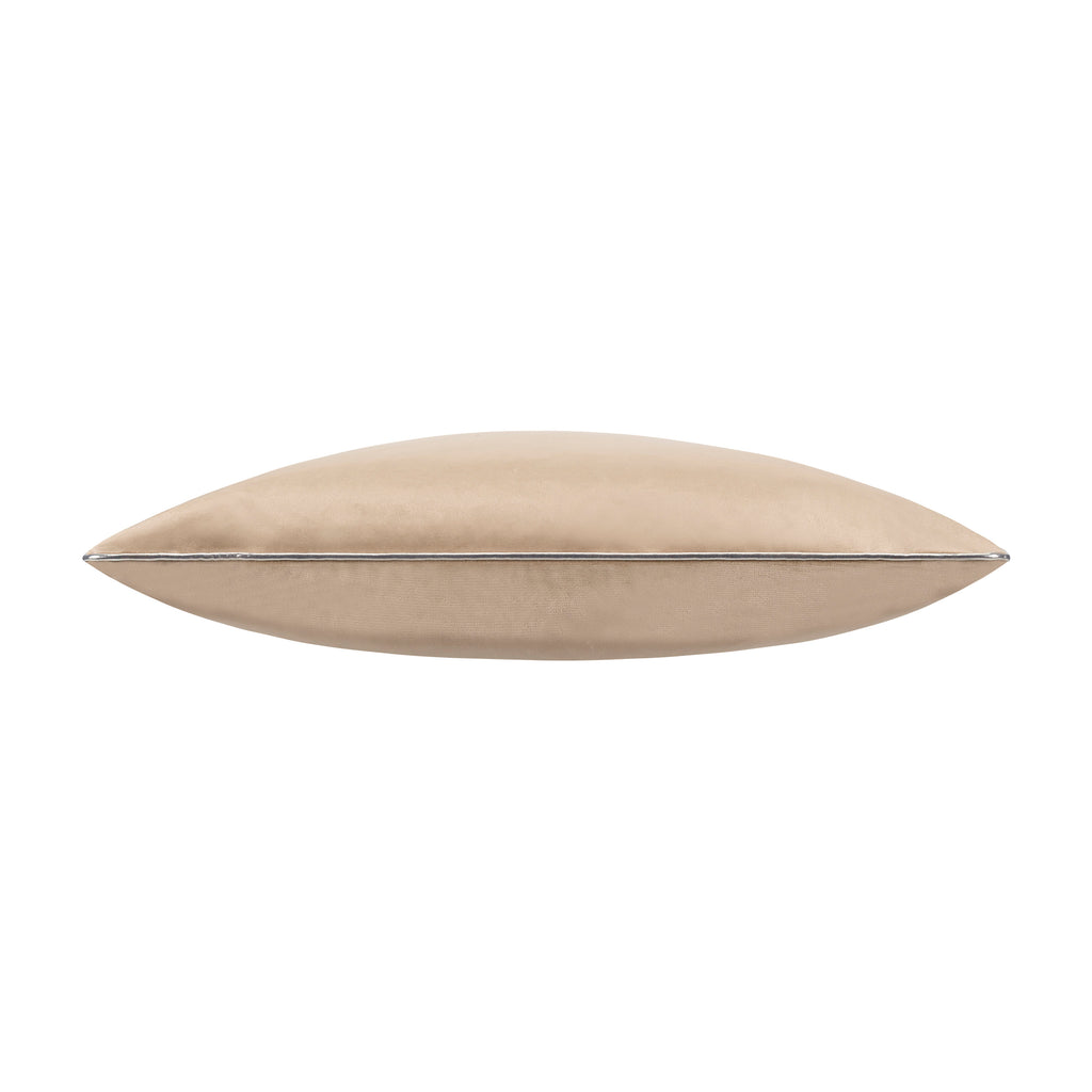 Noah Beige SIlver Velvet Pillow