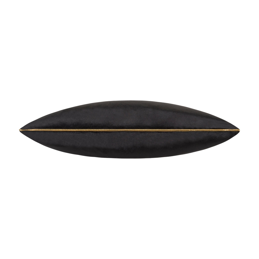 Noah Black Gold Velvet Pillow