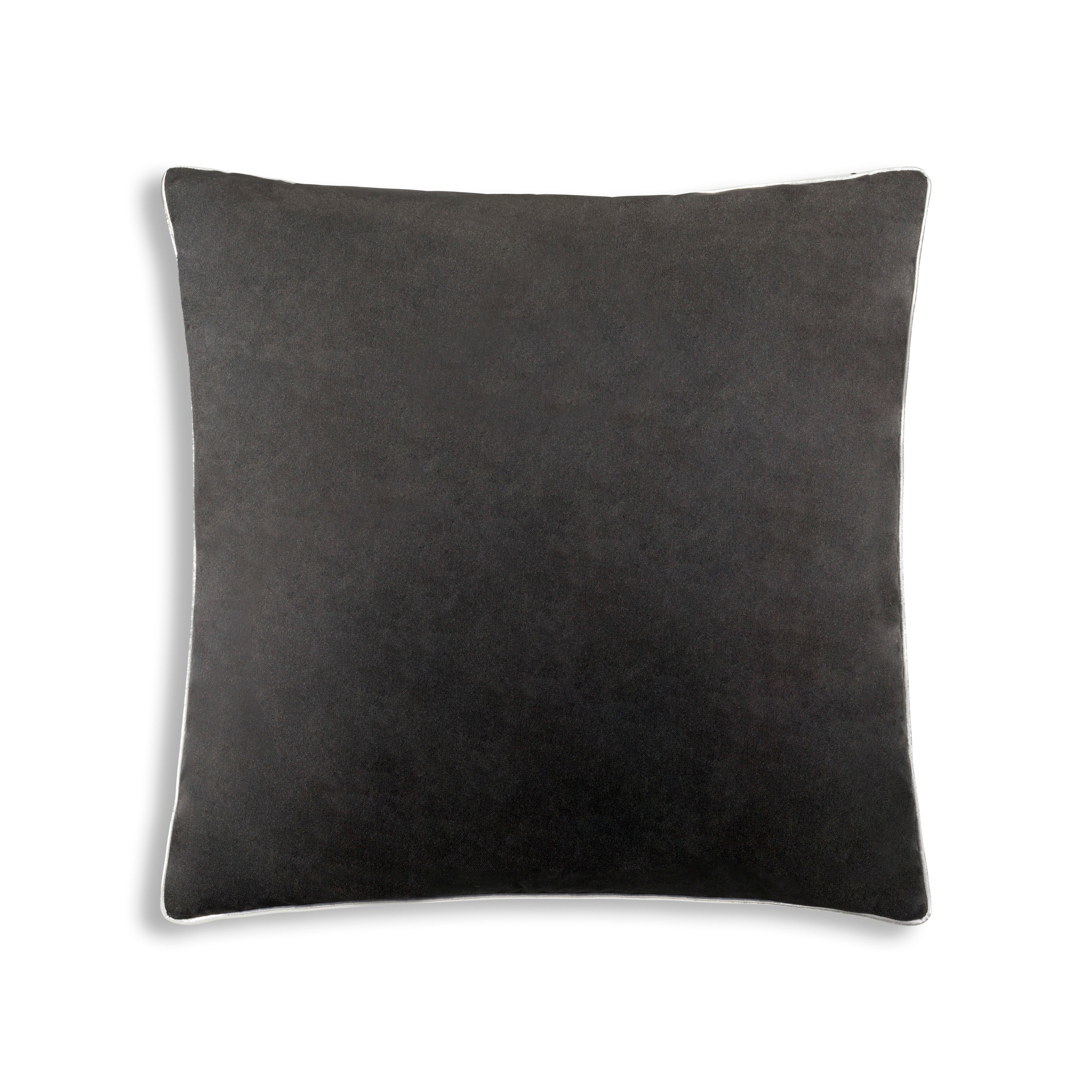 Noah Black Silver Velvet Pillow