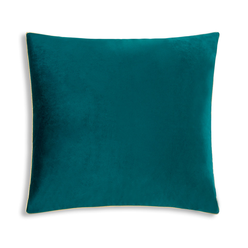 Noah Teal Gold Velvet Pillow