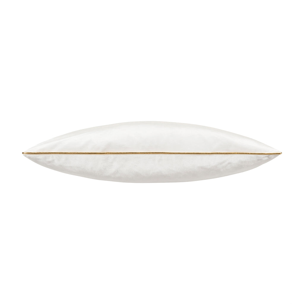 Noah White Gold Velvet Pillow