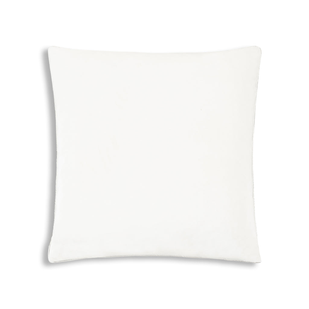 Noah White Silver Velvet Pillow