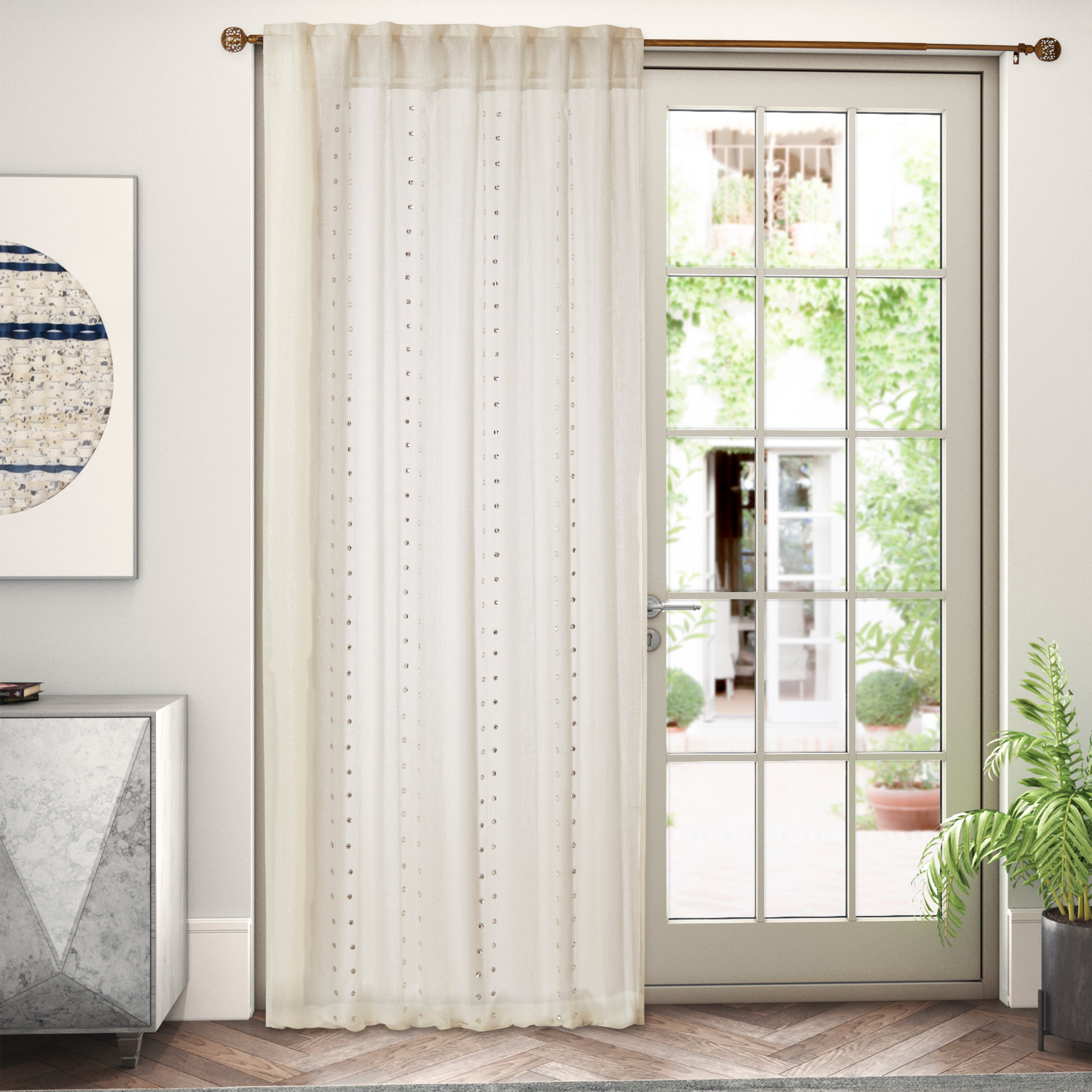 Nova Ivory And Silver Panel